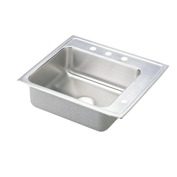 Elkay Lustertone Stainless Steel 25 X 22 X 6 Single Bowl Top Mount Classroom Ada Sink DRKADQ252260R3 - main